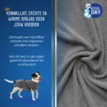 Mikrofaser Hundebademantel S, Rückenlänge 37 bis 45 cm – Royal Dry – Bild 4