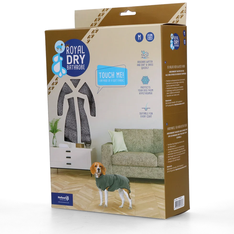 ROYA0032.png Hundebademantel aus Mikrofaser M, Rückenlänge 50 bis 58 cm – Royal Dry – Bild 1