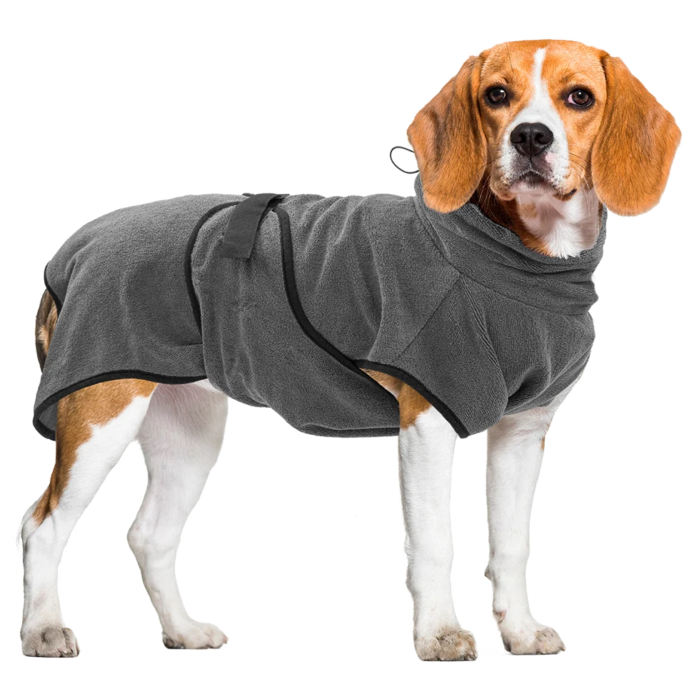 Hundebademantel aus Mikrofaser M, Rückenlänge 50 bis 58 cm – Royal Dry – Bild 2