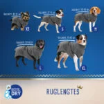 Hundebademantel aus Mikrofaser M, Rückenlänge 50 bis 58 cm – Royal Dry – Bild 5