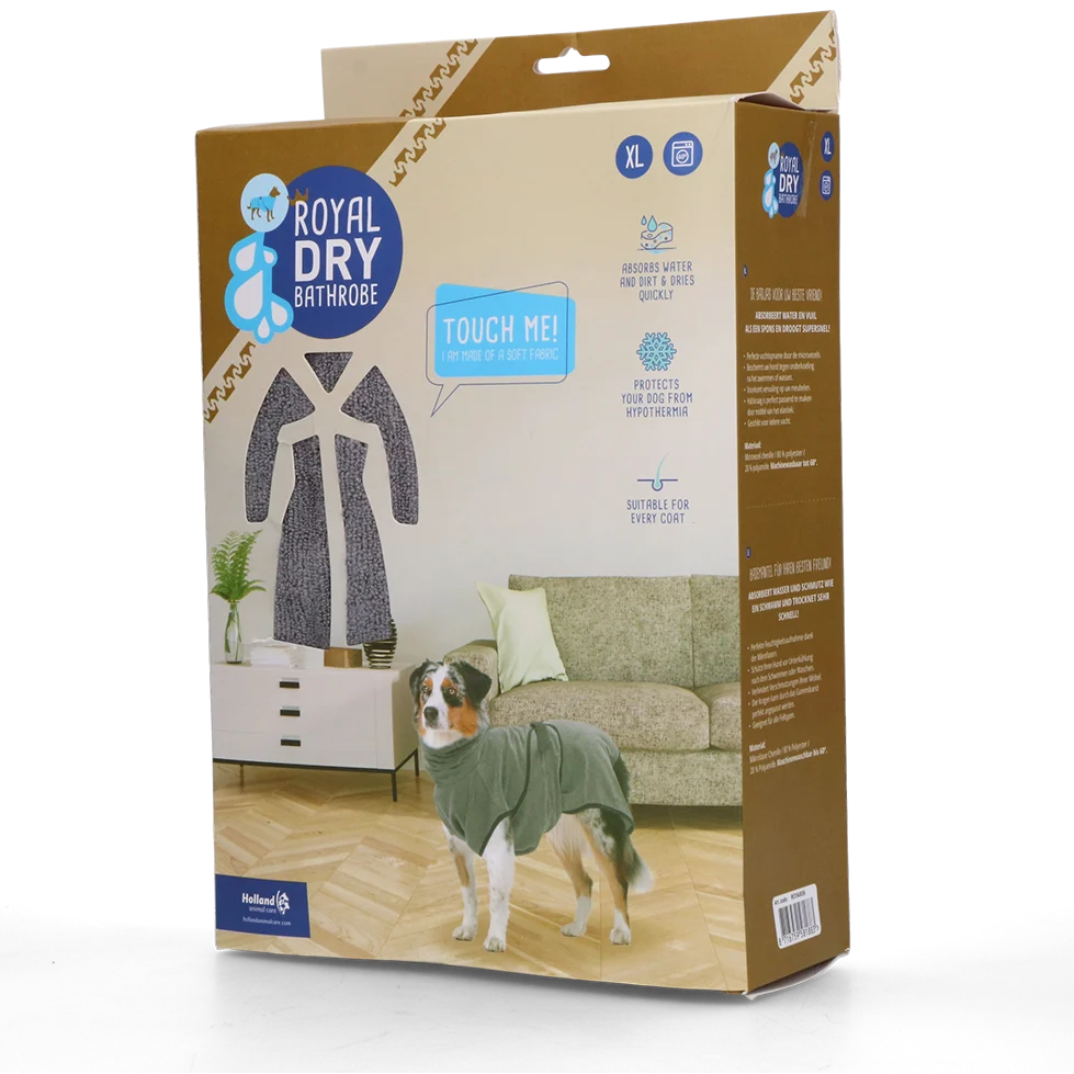 ROYA0036.png Mikrofaser Hundebademantel XL, Rückenlänge 70 bis 80 cm – Royal Dry – Bild 1