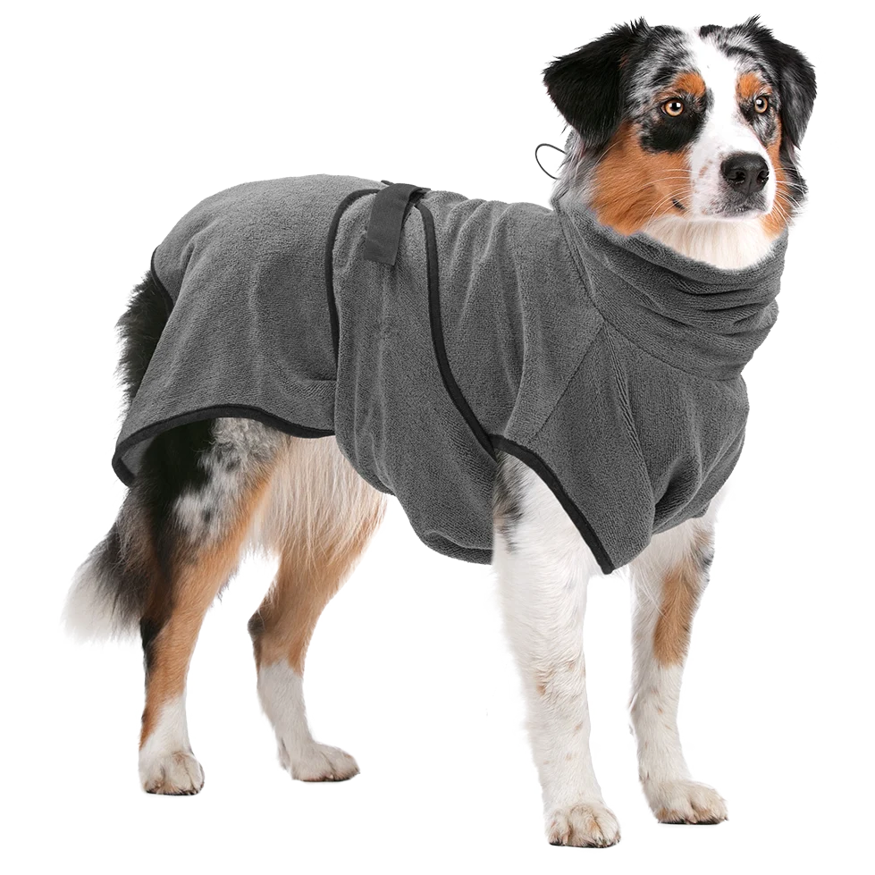 Mikrofaser Hundebademantel XL, Rückenlänge 70 bis 80 cm – Royal Dry – Bild 2