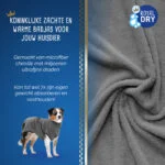 Mikrofaser Hundebademantel XL, Rückenlänge 70 bis 80 cm – Royal Dry – Bild 3