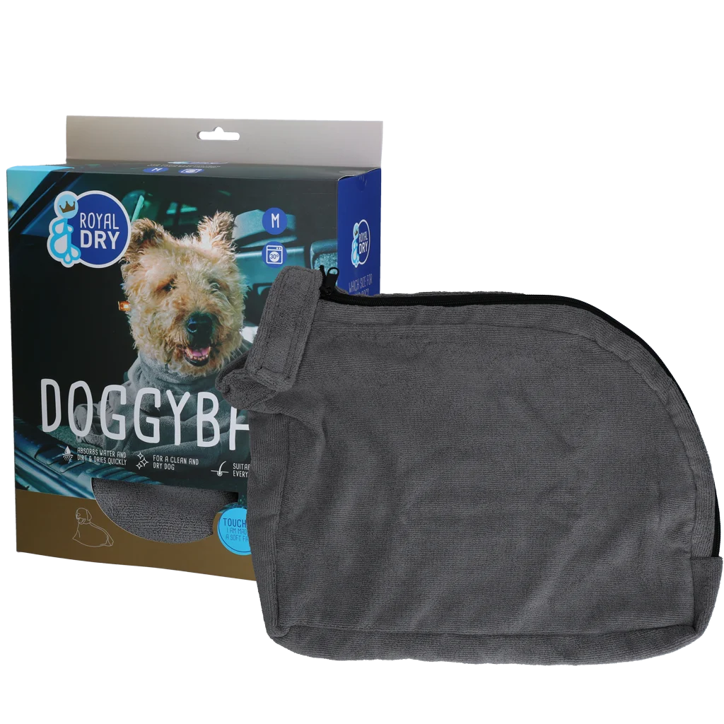 ROYA0052.png Mikrofaser Hundetrockensack M, Rückenlänge 60 cm – Royal Dry Doggy Bag – Bild 1