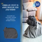 Mikrofaser Hundetrockensack M, Rückenlänge 60 cm – Royal Dry Doggy Bag – Bild 5