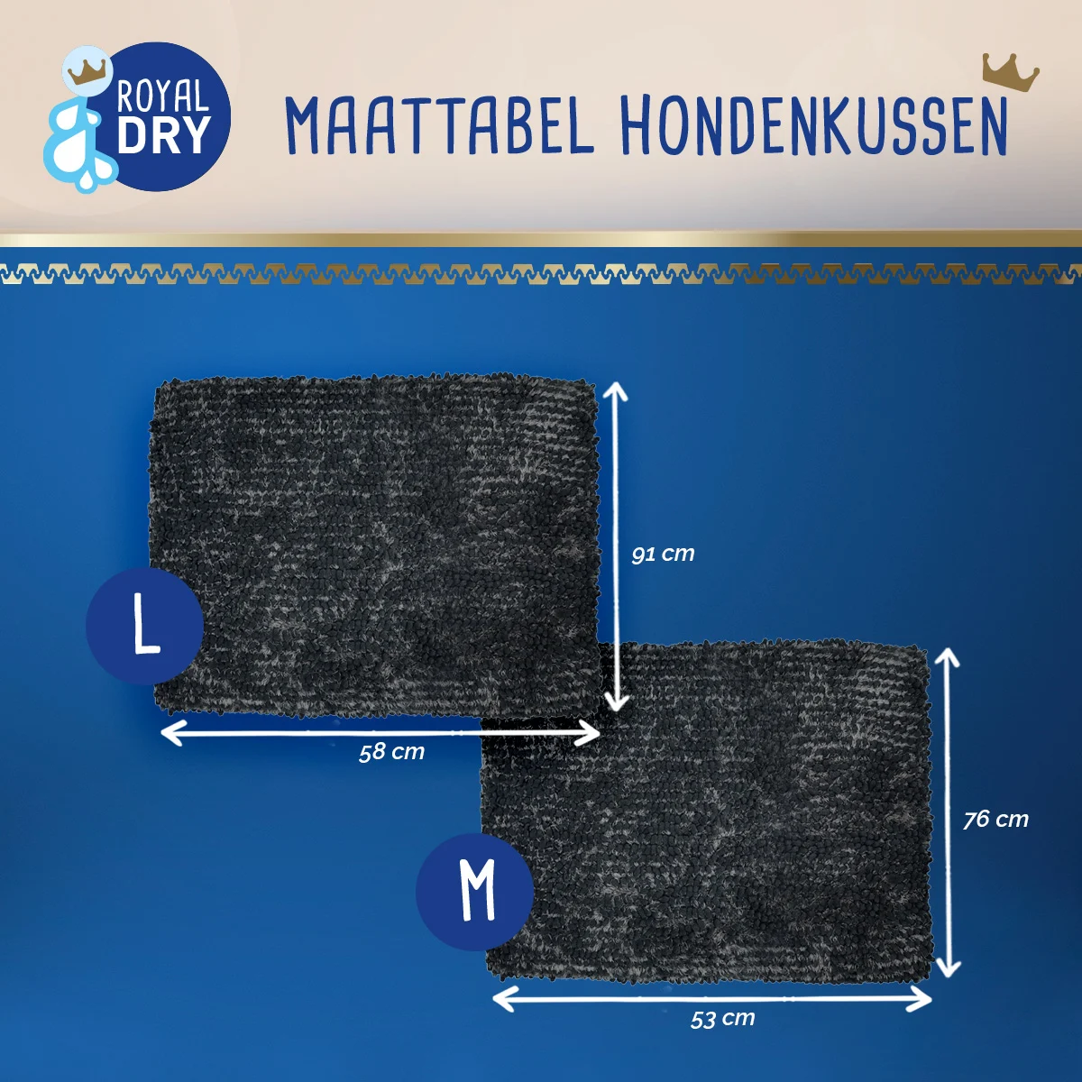 Hundekissen aus saugfähiger Mikrofaser, 58 x 91 cm – Royal Dry Pillow – Bild 5