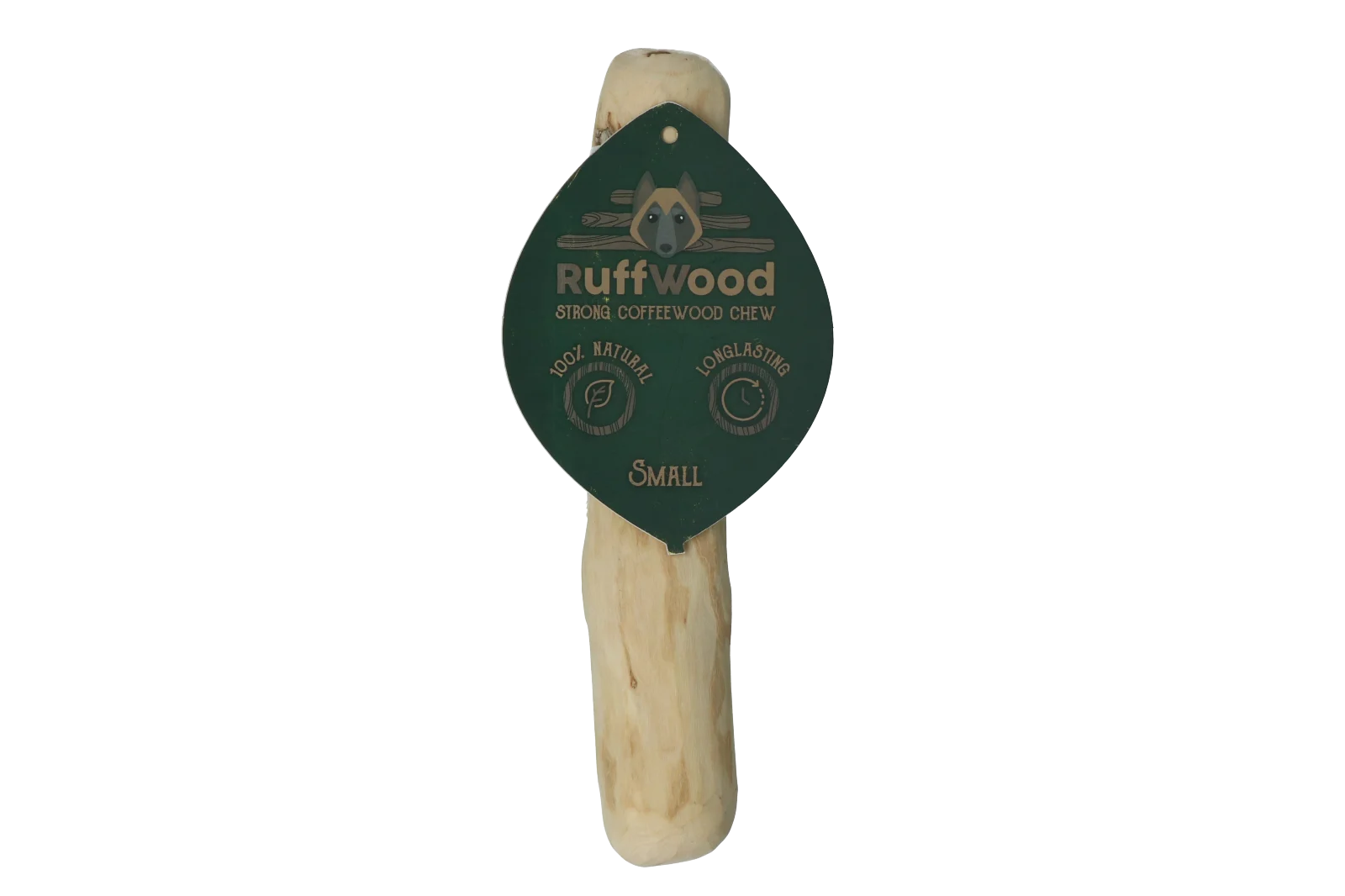 RUFF0001.png Kauholz aus Kaffeebaumholz, 20 cm – Ruffwood Coffee S – Bild 1