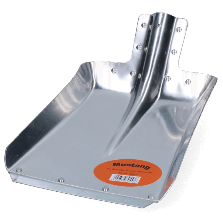 Aluminiumschaufel mit Stahlverschleißleiste, 27 cm breit, ohne Stiel – Mustang