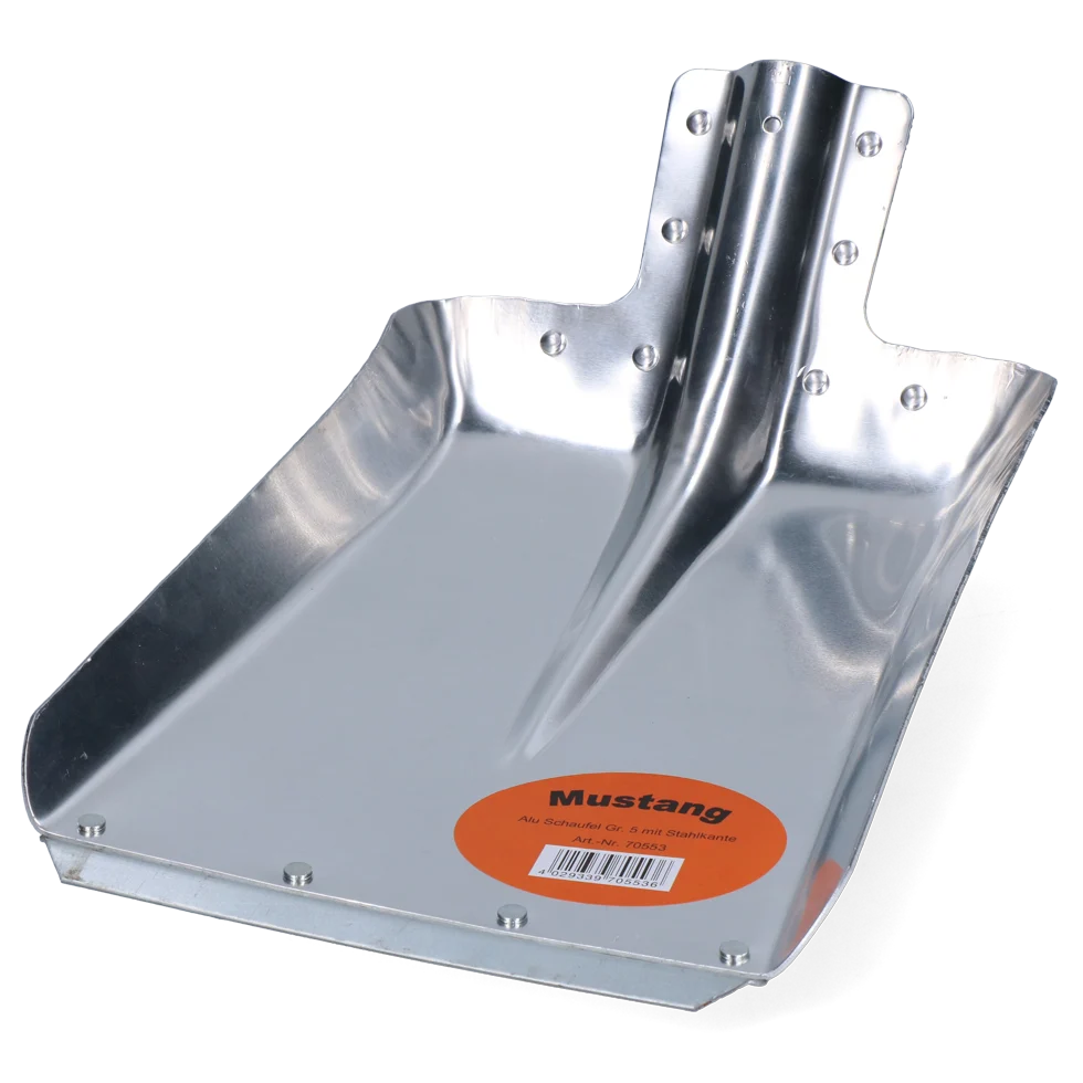 Aluminiumschaufel mit Stahlverschleißleiste, 27 cm breit, ohne Stiel – Mustang – Bild 1