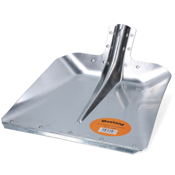 Aluminiumschaufel mit Stahlverschleißkante, 38 cm breit, ohne Stiel – Mustang