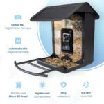 Vogelhaus mit Kamera und Solarpanel, 1,5 l – Hofman Animal Care AI Bird Feeder – Bild 2
