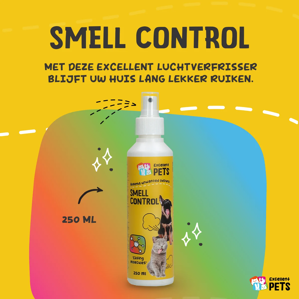 Lufterfrischer als Spray für Tierunterkünfte 250 ml – Excellent Pets Smell Control – Bild 3