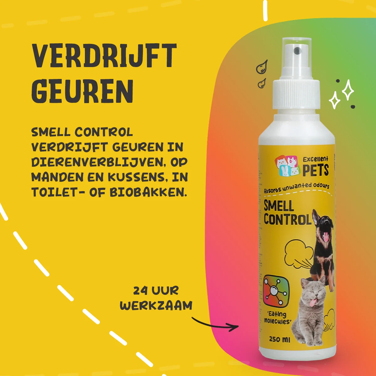 Lufterfrischer als Spray für Tierunterkünfte 250 ml – Excellent Pets Smell Control – Bild 5