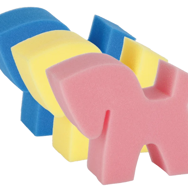 Flecki Horse Schwämme in Pferdeform, 3 Stück in Blau, Rosa und Gelb