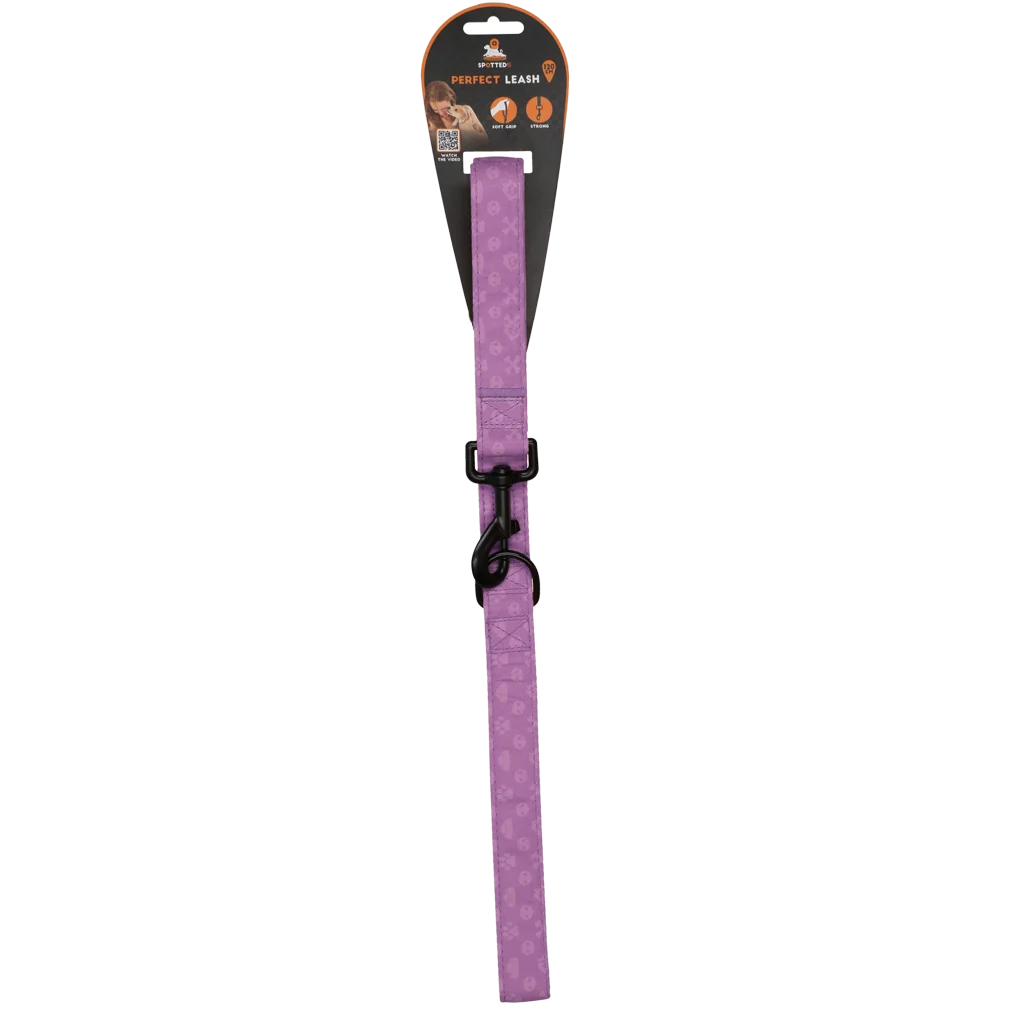 SPOT0014D.png Hundeleine mit D Ring, 120 cm, Lila – Spotted! Pro Perfect Leash – Bild 1