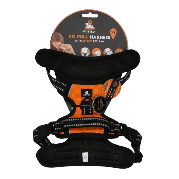 Hundegeschirr Anti Pull mit Griff, Orange XS – Spotted! Pro No Pull