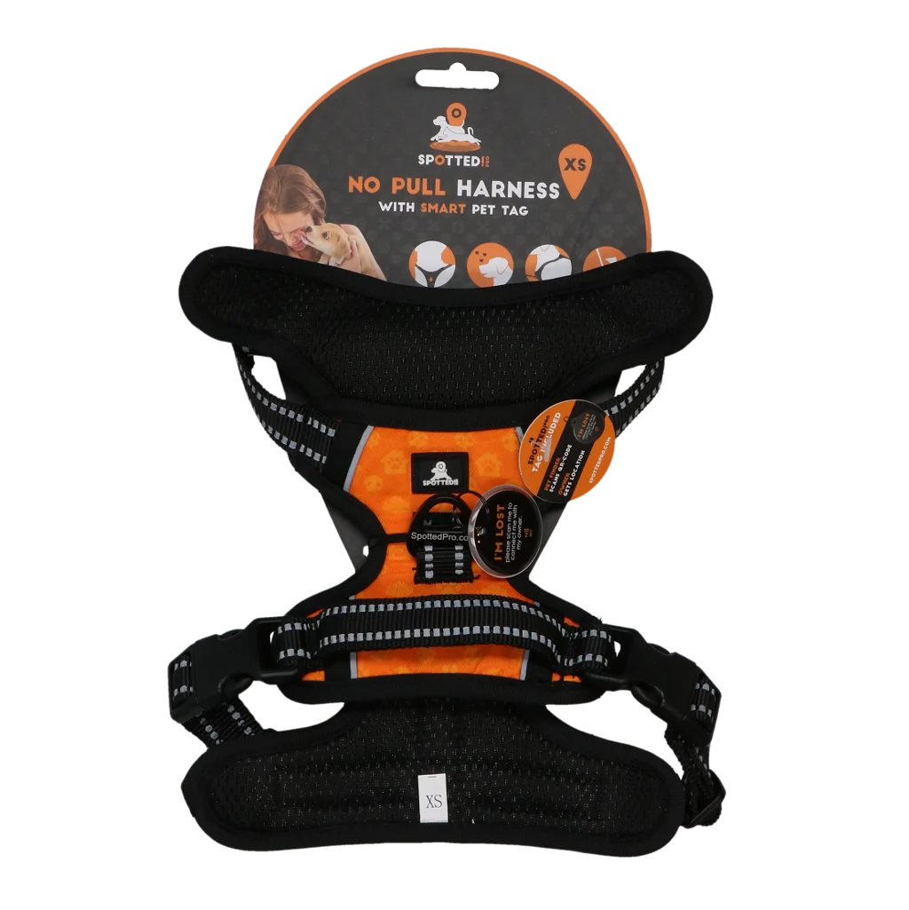 Hundegeschirr Anti Pull mit Griff, Orange XS – Spotted! Pro No Pull – Bild 1