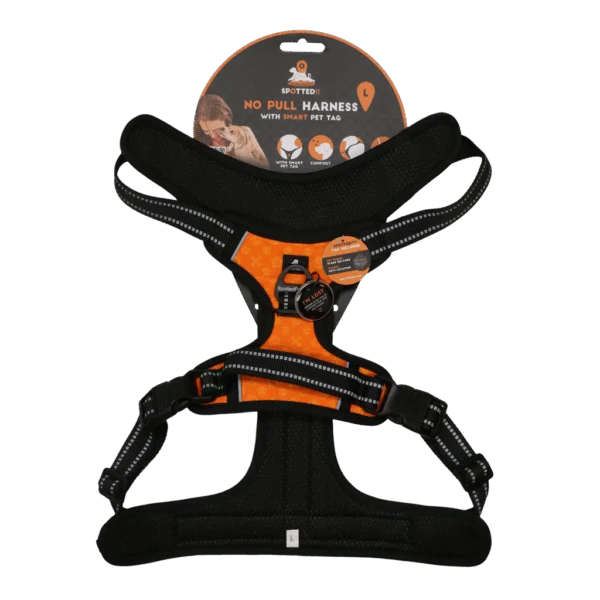Anti Zug Hundegeschirr mit Griff, Orange L – Spotted! Pro No Pull