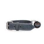 Hundehalsband aus Leder, grau, 65 cm – Spotted! Pro