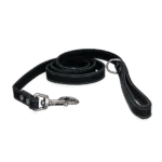 Hundeleine aus Leder mit Handschlaufe, Schwarz, 1,8 cm x 130 cm – Spotted! Pro