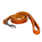 Hundeleine aus Leder mit gepolstertem Griff, Cognac, 130 x 1,8 cm – Spotted! Pro