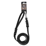 Showleine für Hunde aus Leder mit Karabinerhaken, Schwarz, 180 cm x 12 mm – Spotted! Pro – Bild 2