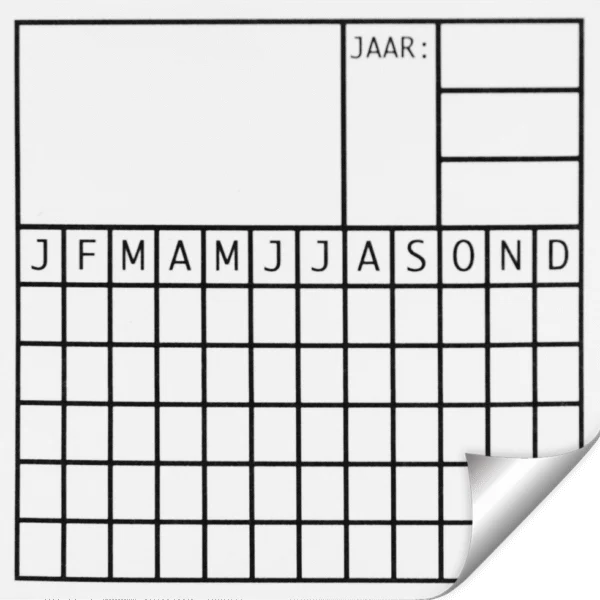 Datumsaufkleber für Inspektionstermine, 5 x 5 cm, 10 Stück – Hofman Pest Control Datum