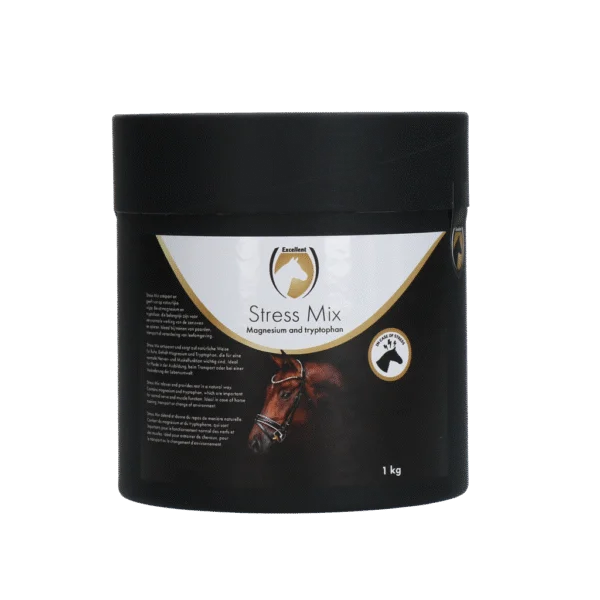 Stress Ergänzungsfutter für Pferde mit L Tryptophan und Magnesium, 1 kg – Excellent Horse No Stress Mix