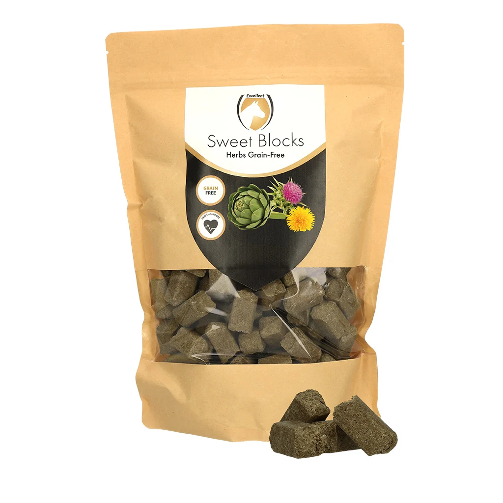 Pferdeleckerlis Kräuter, getreidefrei, 1 kg – Excellent Horse Sweet Blocks Grain-Free – Bild 1