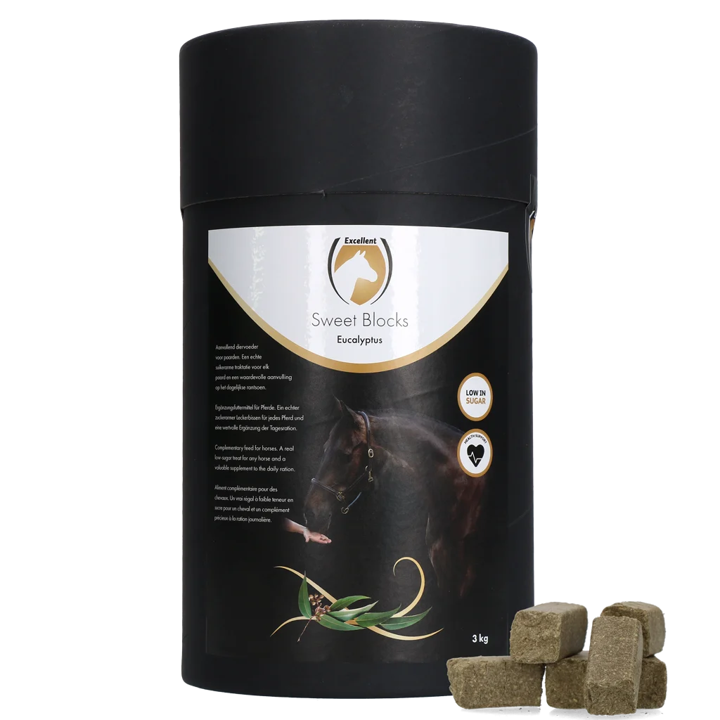 Pferdeleckerlis Eukalyptus, zuckerarm, 3 kg – Excellent Horse Sweet Blocks – Bild 1