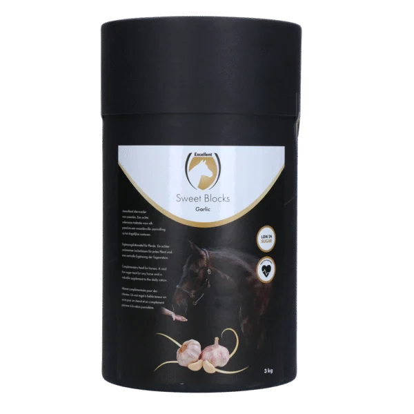 Pferdeleckerlis mit Knoblauch, zuckerarm, 3 kg – Excellent Horse Sweet Blocks