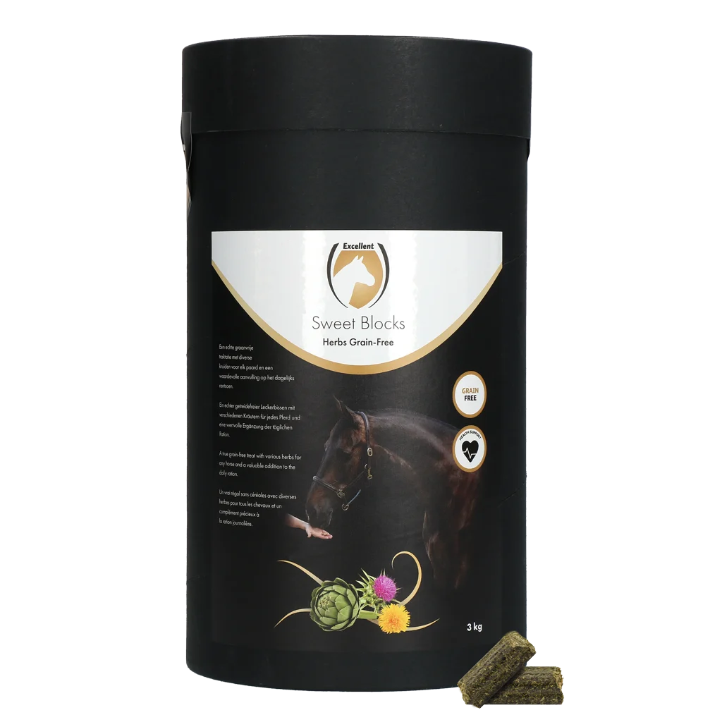 Pferdeleckerlis mit Kräutern, getreidefrei, 3 kg – Excellent Horse Sweet Blocks Grain-Free Herbs – Bild 1