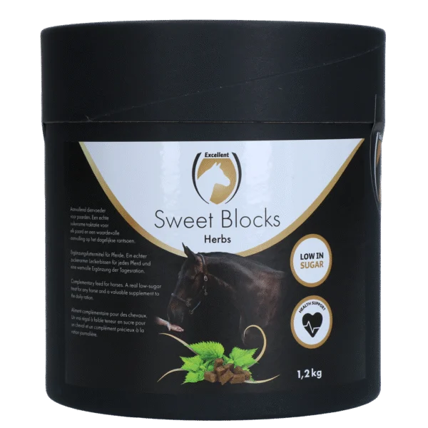 Pferdeleckerlis mit Kräutern, 1,2 kg – Excellent Horse Sweet Blocks Herbs