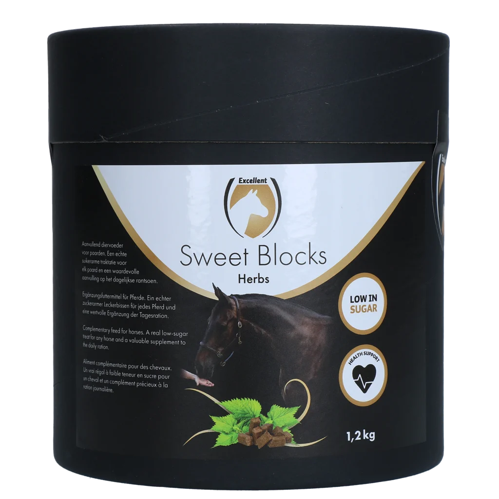 SWEE007AD.png Pferdeleckerlis mit Kräutern, 1,2 kg – Excellent Horse Sweet Blocks Herbs – Bild 1