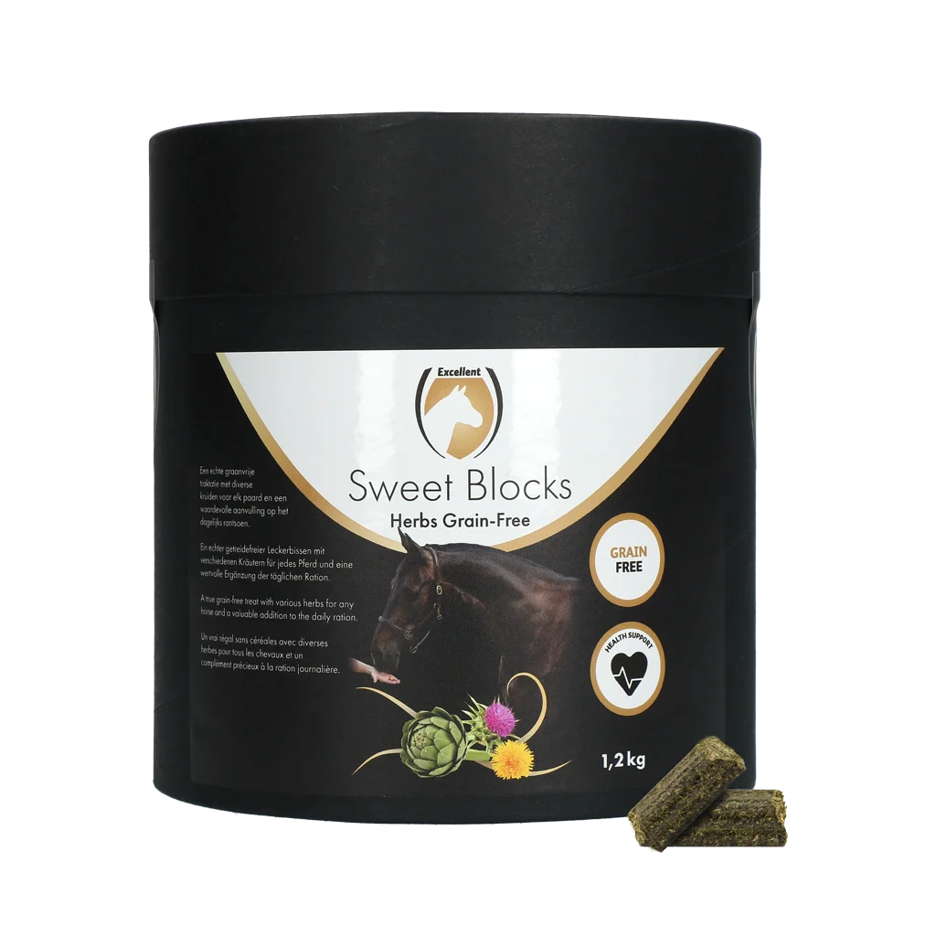 Pferdeleckerlis Kräuter, getreidefrei, 1,2 kg – Excellent Horse Sweet Blocks Grain-Free – Bild 1