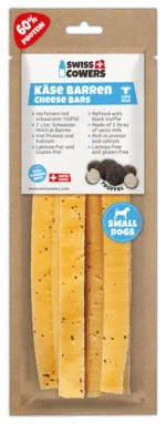 Käsestange für Hunde mit schwarzem Trüffel, Größe S – SwissCowers Cheese Bars Truffle S