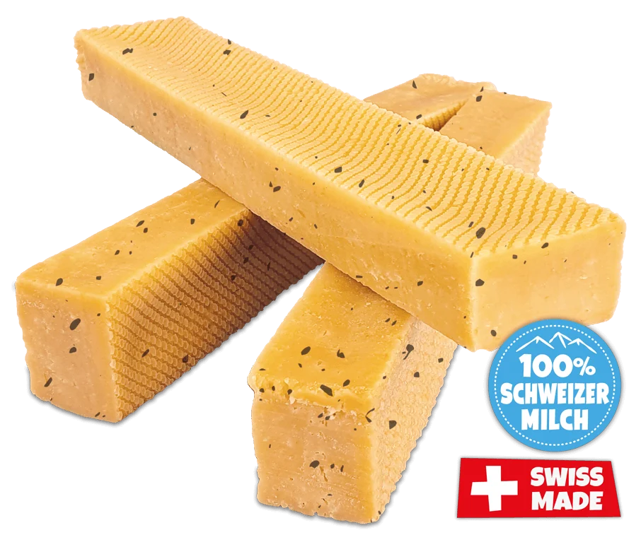 Käsestange für Hunde mit schwarzem Trüffel, Größe S – SwissCowers Cheese Bars Truffle S – Bild 2