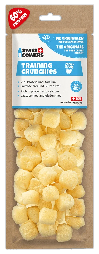 Käse Trainingssnacks für Hunde, 30 Belohnungen – SwissCowers Cheese Crunchies Training Original – Bild 1