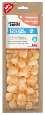 Käse Trainingssnacks für Hunde mit Lachsöl, 30 Belohnungen – SwissCowers Cheese Crunchies Training Brain Booster