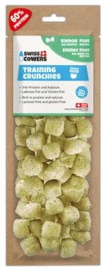 Trainingssnacks für Hunde aus Käse mit Grüntee, 30 Belohnungsstücke – SwissCowers Cheese Crunchies Training Energy Plus