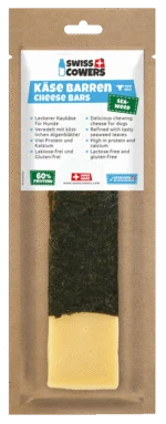 Käsekaustange für Hunde mit Seetang, laktosefrei – SwissCowers Cheese Bars Seaweed L