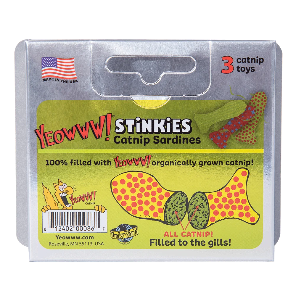 Katzenspielzeug Sardinen mit Katzenminze – Yeowww! Stinkies Catnip Sardines Trio – Bild 2