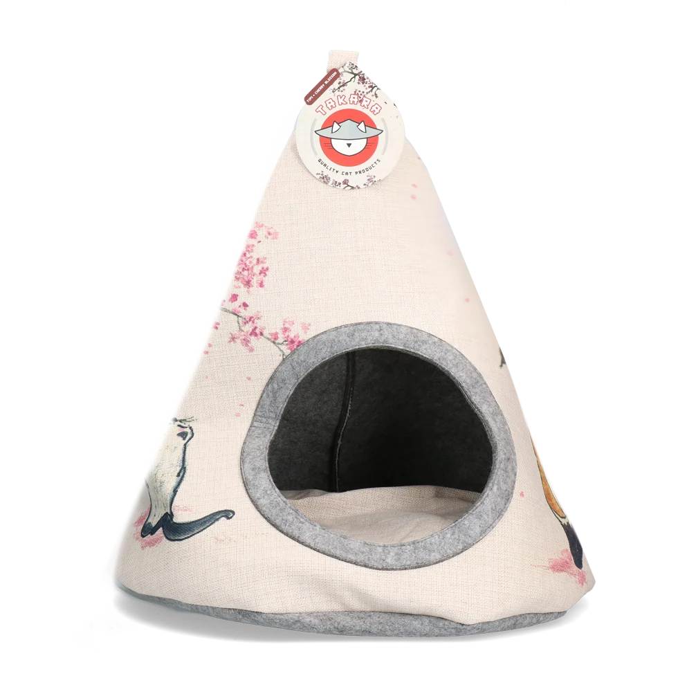Katzentipi mit Kissen, 42 x 56 cm – Takara Tipi Cherry Blossom – Bild 1
