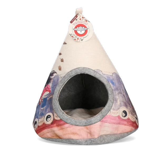 Katzenzelt mit Kissen, 42 x 56 cm – Takara Tipi Yin Yang