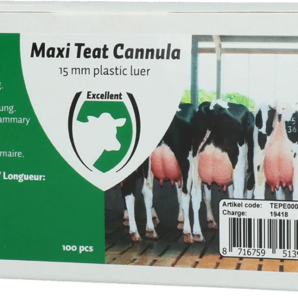 Zitzenkanüle für Einwegspritzen, 15 mm, 100 Stück – Excellent Maxi Zitzenkanüle