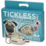 Zecken und Flohrepeller für Hund und Katze mit Ultraschall, Beige – Tickless Pet