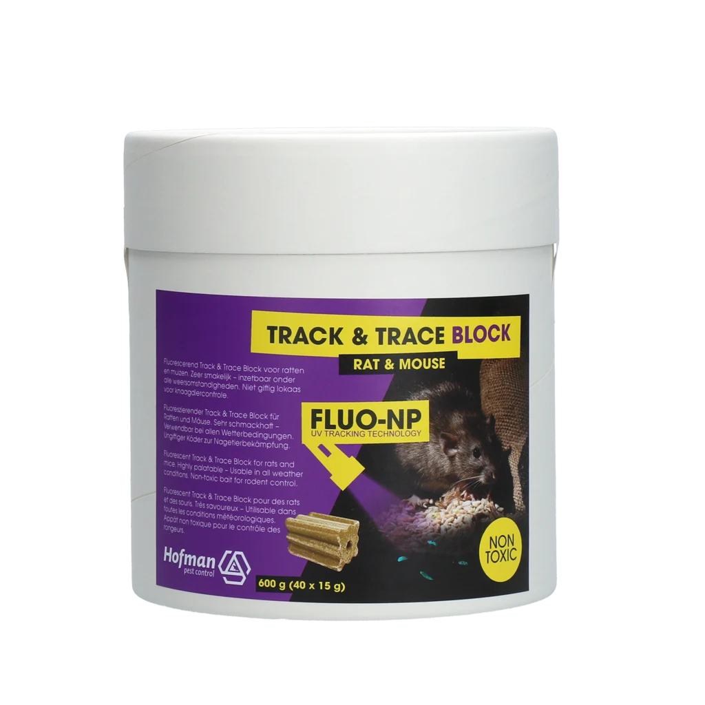 Monitoringblock für Mäuse und Ratten, fluoreszierend, 40 x 15 g – Fluo-NP Track & Trace Block – Bild 1