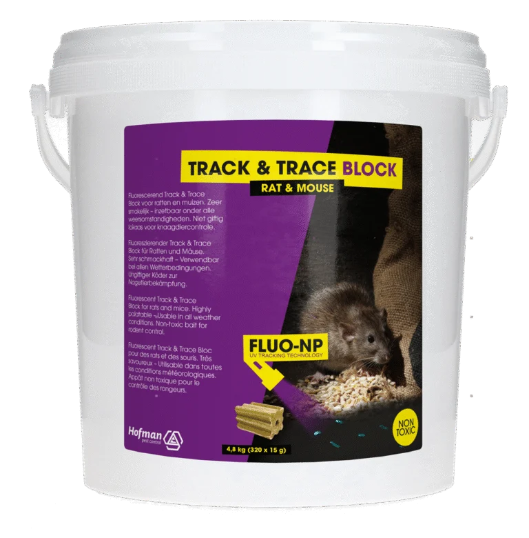 Monitoringblock für Mäuse und Ratten, fluoreszierend, 320 x 15 g – Fluo-NP Track & Trace Block