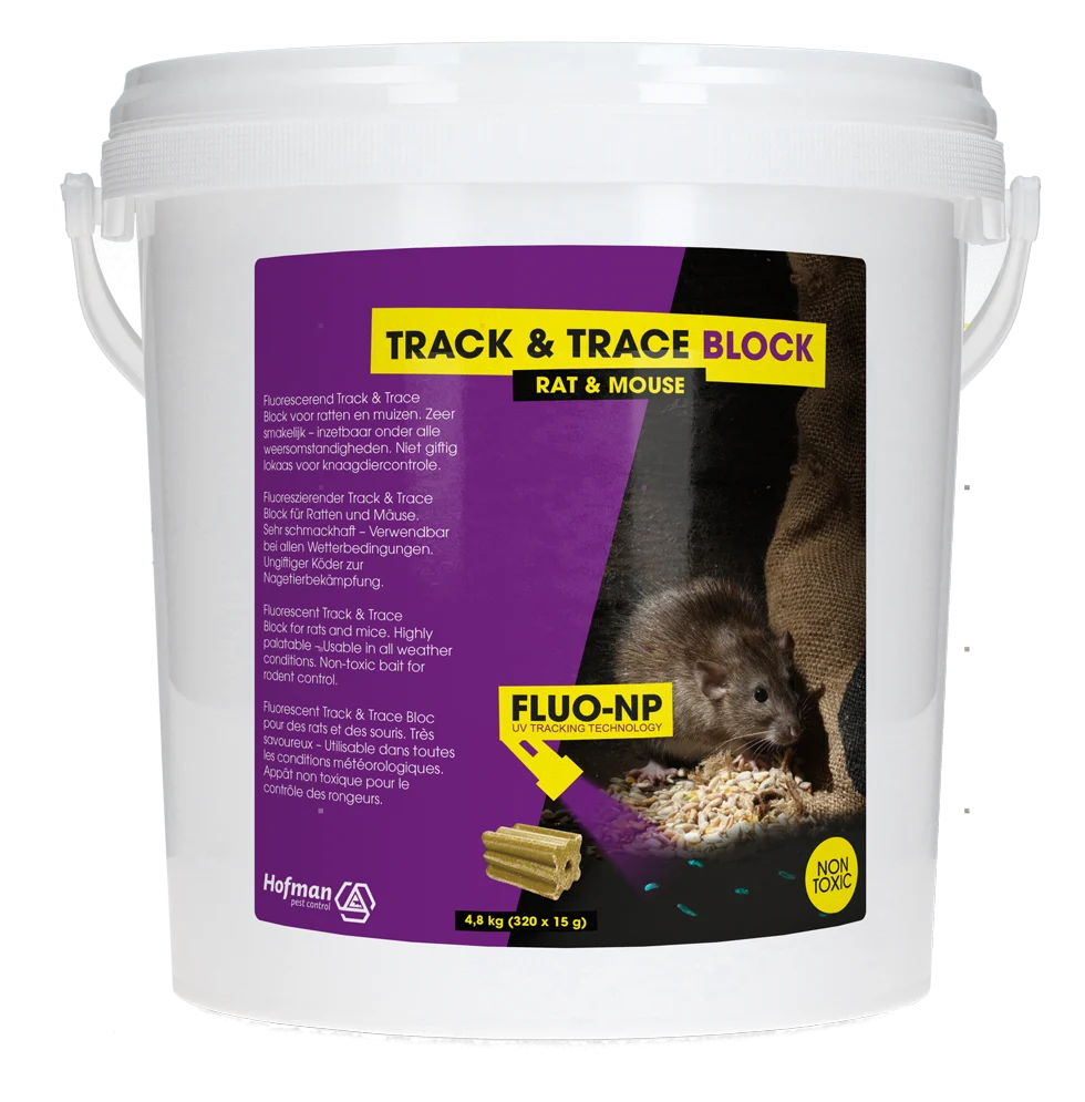 Monitoringblock für Mäuse und Ratten, fluoreszierend, 320 x 15 g – Fluo-NP Track & Trace Block – Bild 1
