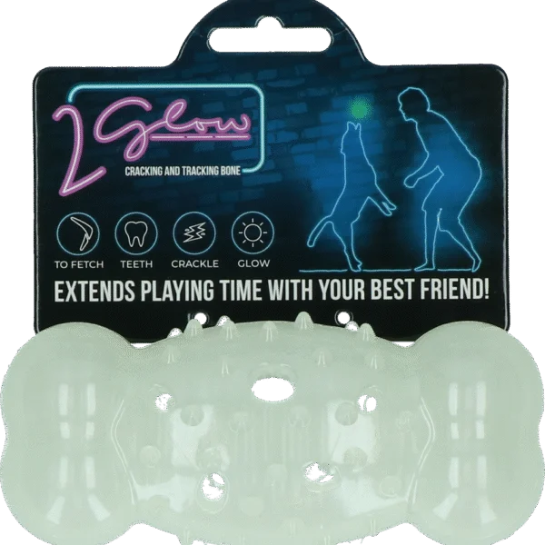 Leuchtender Spielknochen für Hunde – 2 Glow Cracking & Tracking Bone